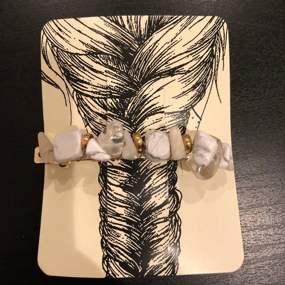 Anthropologie Accessories - Anthropologie Pebbles Barrette Ivory
